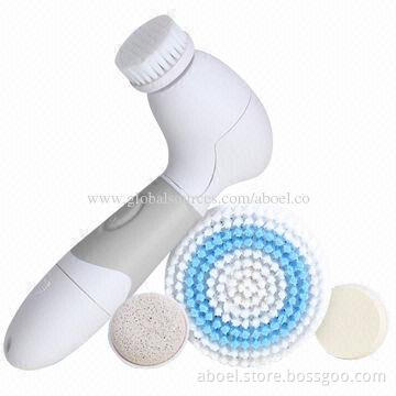 Electronic Skin Cleansing Brush System with 4 Replaceable Applicators